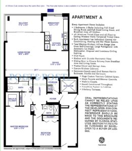 Shore Club Condo - Floor Plan A